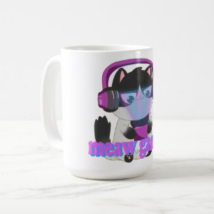 Mug Chat de jeu mignon Meow - Chat de jeu Kawaii