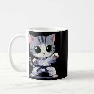 Mug Chat de karaté aux arts martiaux Kawaii Ceinture n