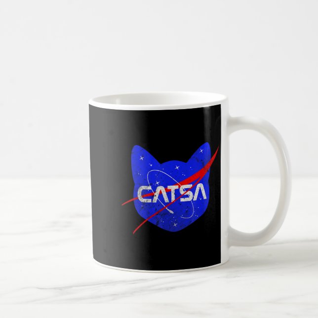 Mug Chat de l'espace Univers drôle Catsa  (Droite)