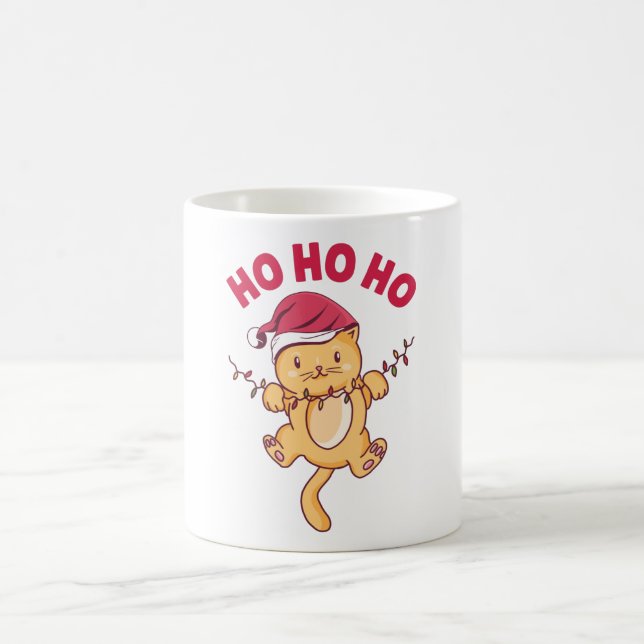 Mug Chat de Noël Ho Ho (Centre)