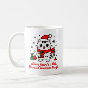 Mug Chat de Noël Magique - Cadeau sur le thème des ani