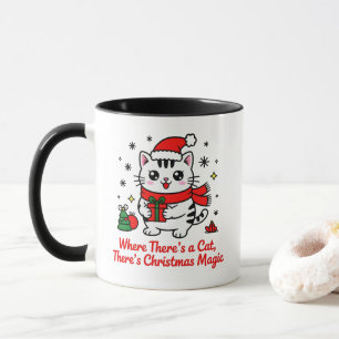 Mug Chat de Noël Magique - Cadeau sur le thème des ani