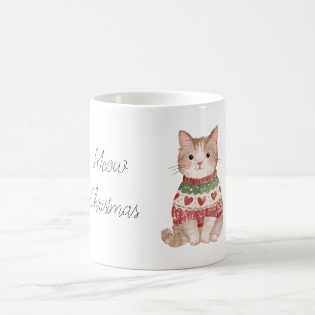 Mug Chat de Noël Miaou (Centre)