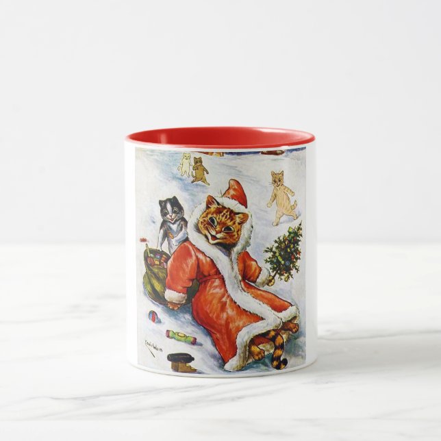 Mug Chat de Noël Santa, Louis Wain (Centre)