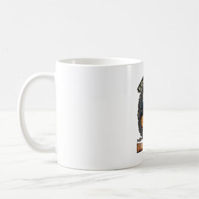 Mug Chat de pêche Halloween Design de citrouille vinta (Gauche)
