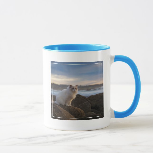 Mug Chat de Ragdoll à la plage (Droite)