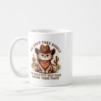 Mug Chat de santé mentale qui n'apprécie guère le néga