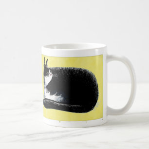 Mug Chat de smoking - jaune