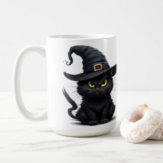 Mug Chat de sorcière en colère aux yeux brillants Hall