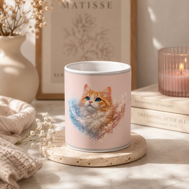 Mug Chat de style rose  (Créateur téléchargé)