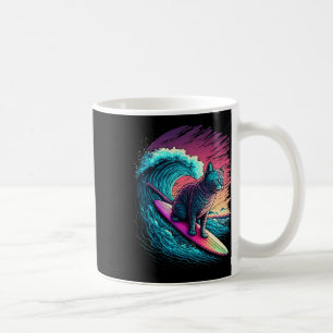 Mug Chat de surf rétro synthwave vaporwave des années 