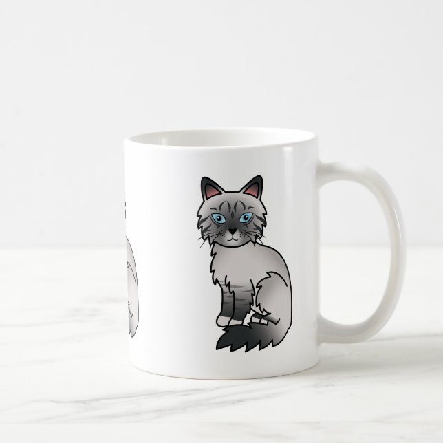 Mug Chat dessin animé Blue Point Tabby Birman / Ragdol (Droite)