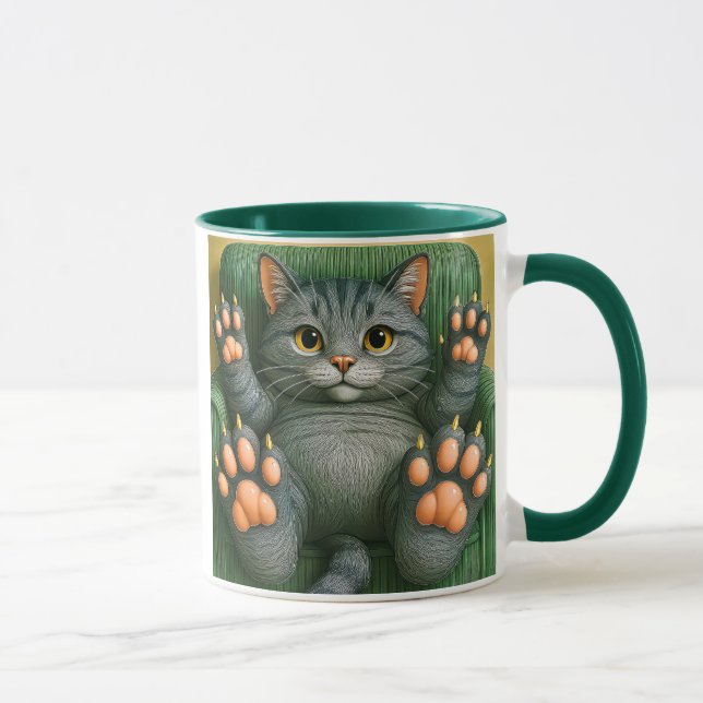 Mug Chat détendu dans un fauteuil (Droite)
