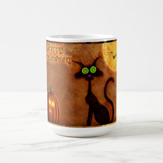 Mug Chat d'Halloween Muet/ou Noir (Centre)