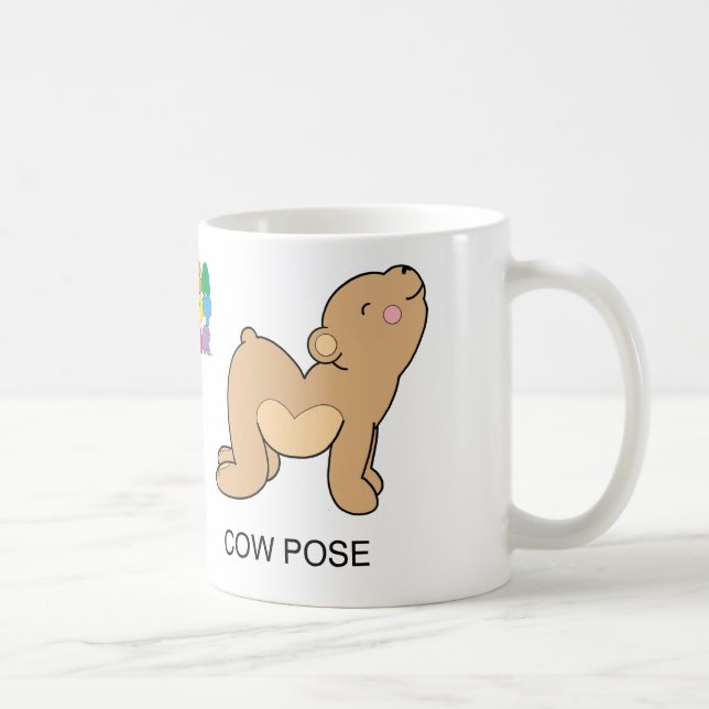Mug Chat d'ours de nounours de yoga/tasse de vache (Droite)