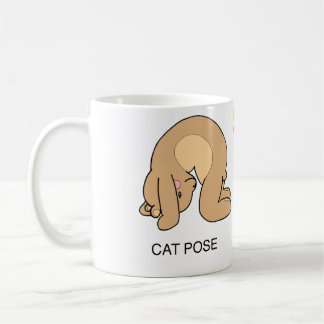 Mug Chat d'ours de nounours de yoga/tasse de vache