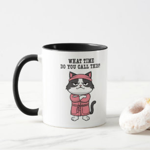 Mug Chat drôle couvre-feu manquant