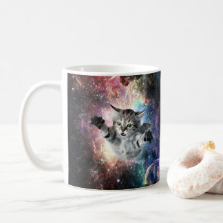 Mug Chat drôle dans l'espace