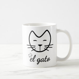 Mug Chat drôle de blanc de noir de cadeaux d'amoureux
