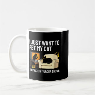 Mug Chat drôle de femme qui possède un chat et regarde