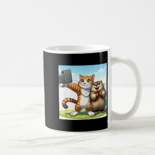 Mug Chat drôle de la journée de la marmotte prenant un