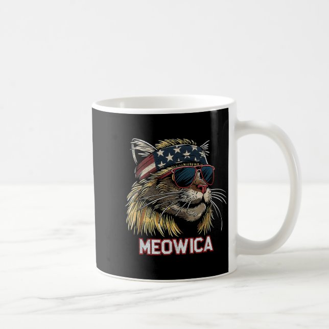 Mug Chat - Drôle du 4 juillet Drapeau américain Fête d (Droite)