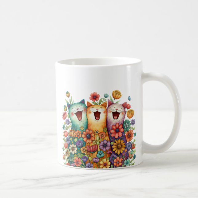 Mug Chat drôle et coloré (Droite)