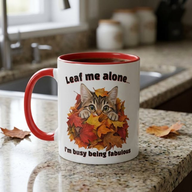 Mug Chat drôle et fabuleux d'automne (Créateur téléchargé)