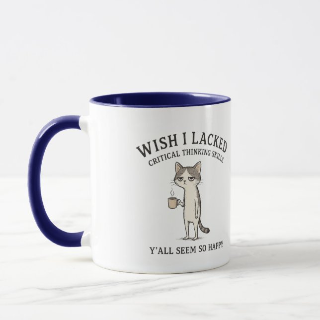 Mug Chat Drôle Je Souhaite Manquer de Compétences de R (Gauche)