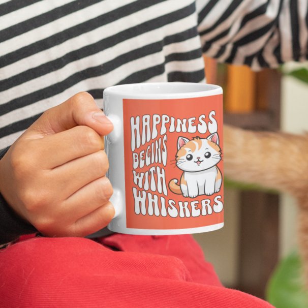 Mug Chat drôle mignon orange disant (Créateur téléchargé)