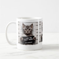 Chat drôle Mugshot Mischievous Kitty Humour Chat