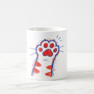 Mug Chat Drôle Patte High Five Amateur de Chat