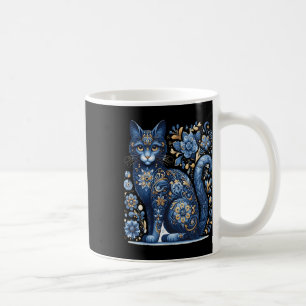 Mug Chat d'Ukraine Floral Vintage Drapeau Ukrainien Vy
