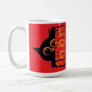 Mug Chat Éffrayant mignonne avec "Boo" : Halloween Con