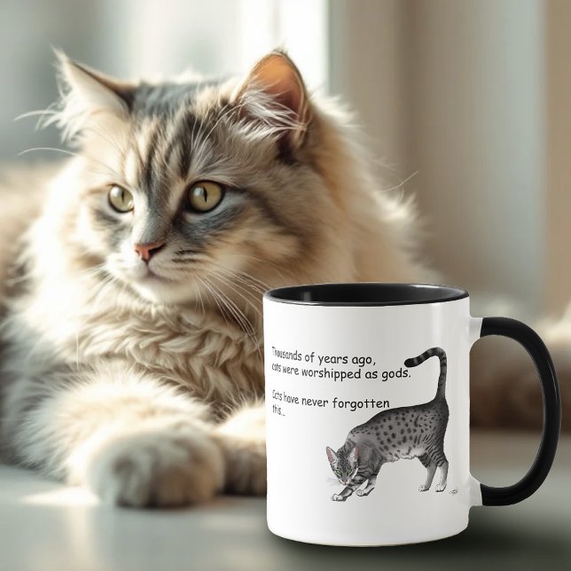 Mug Chat égyptien Gris Tabby (Créateur téléchargé)