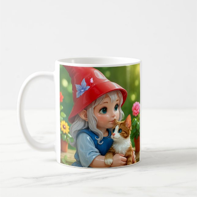 Mug Chat Elfe de Jardin  (Gauche)