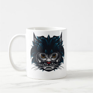 Mug Chat en colère de style tribal