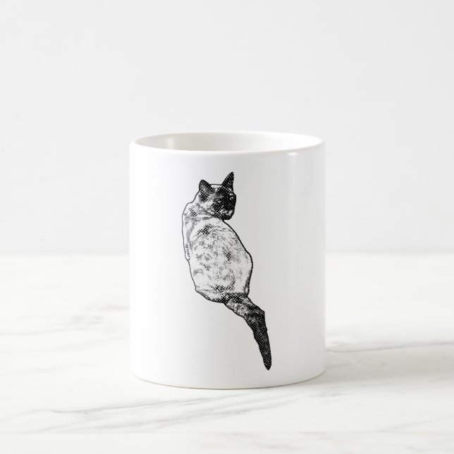 Mug Chat en contemplation silencieuse (Centre)