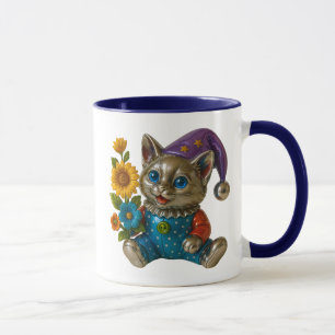 Mug Chat en costume de clown