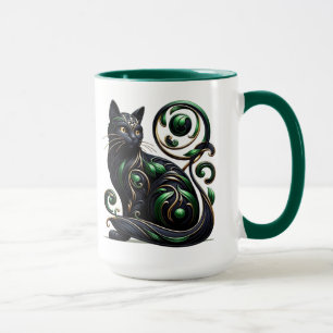 Mug Chat en porcelaine noire