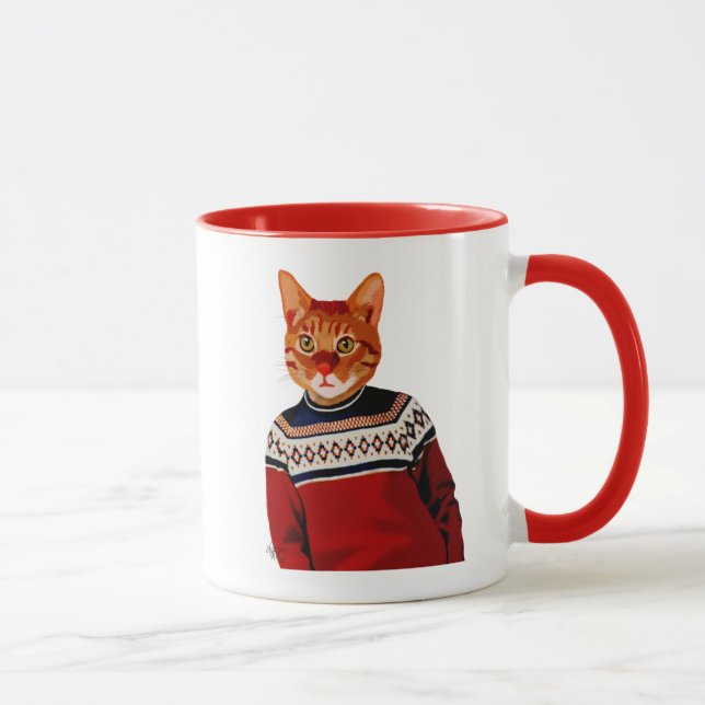Mug Chat en Sweat de ski 2 (Droite)