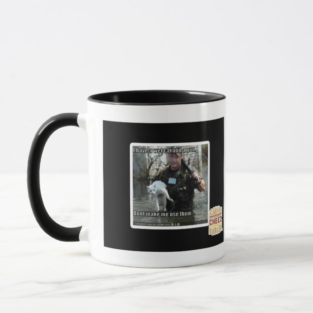 Mug Chat et arme à feu humides (Gauche)