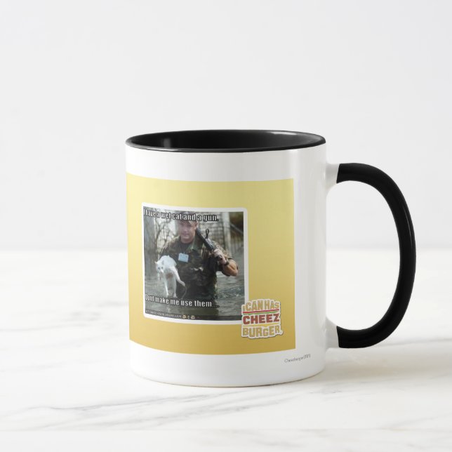 Mug Chat et arme à feu humides (Droite)