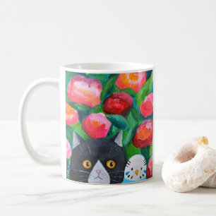 Mug Chat et bleu bougie mignonne animal de compagnie A