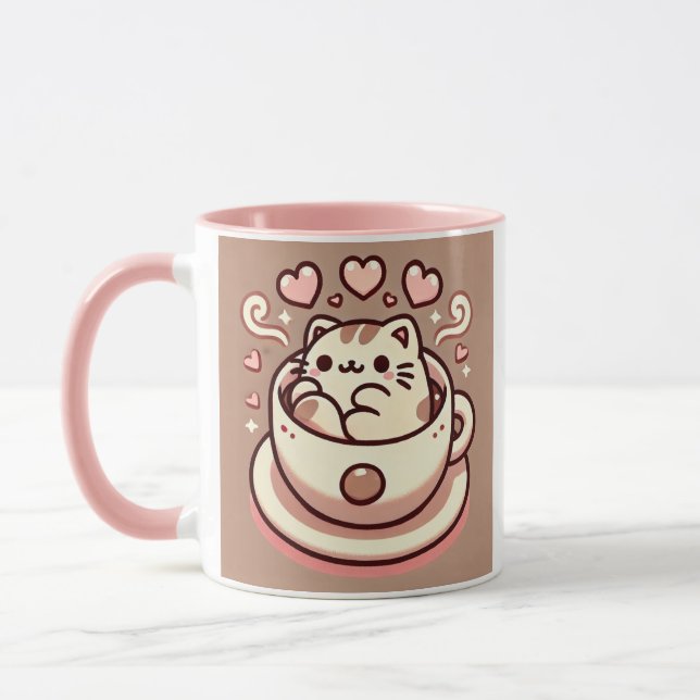 Mug Chat et café en gros Kawaii Kitty à Teacup (Gauche)