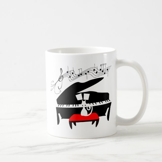 Mug Chat et piano (Droite)