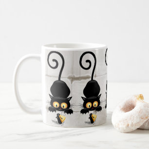 Mug Chat et souris avec des personnages de dessin amus