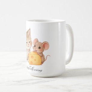 Mug Chat et souris "Partager c'est prendre soin" migno