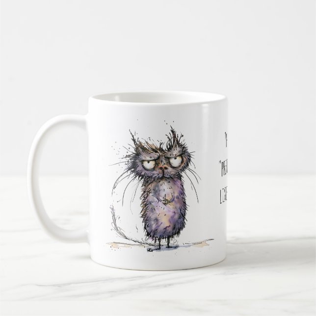 Mug Chat fantaisiste faisant semblant d'écouter - Humo (Gauche)