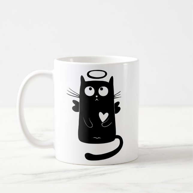 Mug chat félin angélique (Gauche)